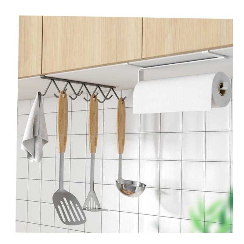 Kitchen Cling Film Storage Rack Paper Towel Holder Rack Wall - 图3