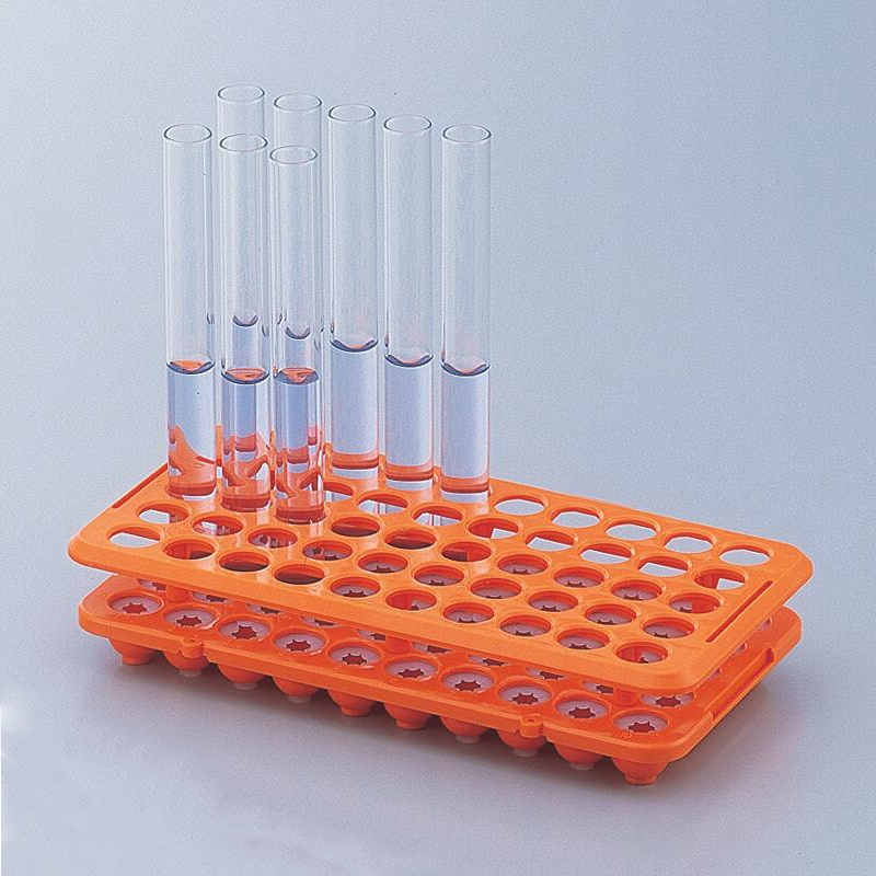 防脱离心管架 130*250*51mm 5*10列 PP塑料防掉试管架  5ml/15ml试管通用离心管架 双排刻度离心管 含增票 - 图0