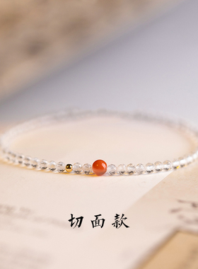 女款10a级白水晶原创手链手串