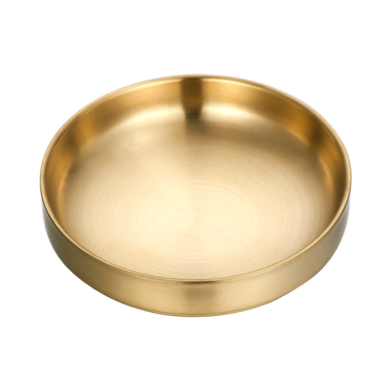 304不锈钢韩式双层调料碟凉菜碟韩国金色泡菜碟米饭碗料理小碗,淘宝优惠券,粉丝福利购,淘宝优惠卷