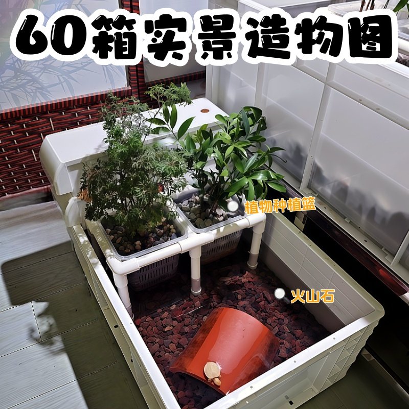 生态龟箱循环过滤养龟箱免换水防生态溪流缸小乌龟缸家用植物造景,淘宝优惠券,粉丝福利购,淘宝优惠卷
