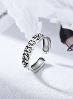 复古做旧可开口ins冷淡风戒指