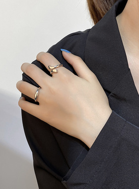 欧美风复古百搭小众戒指