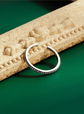 叠戴时尚个性风关节指环银饰品