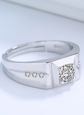 男士时尚风镶锆石仿真戒指新品