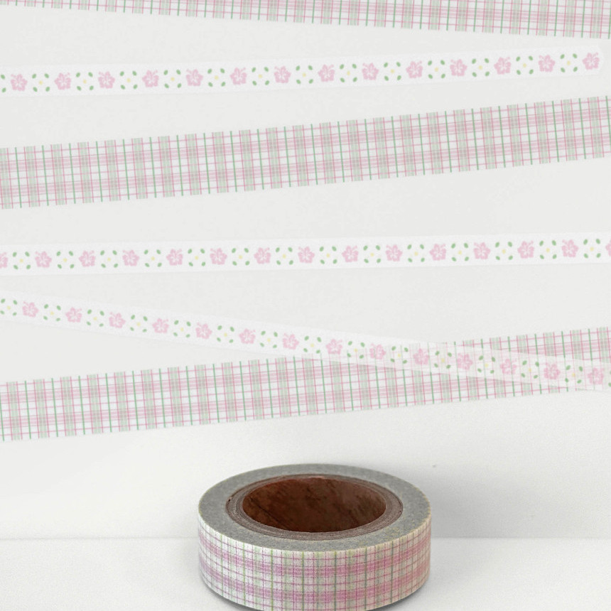 【整卷/分装】韩国oab窄窄基础第二弹来喽！波点格纹简约纸胶带,淘宝优惠券,粉丝福利购,淘宝优惠卷