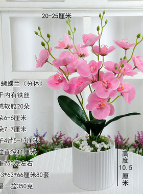 仿真蝴蝶兰盆栽假花摆件