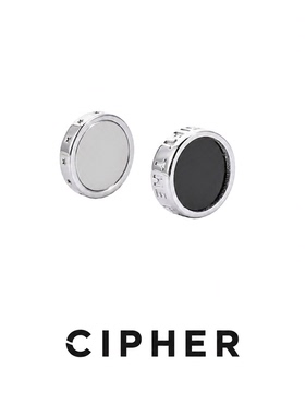 CIPHER原创 纯银无耳洞耳钉黑玛瑙嘻哈男  磁吸耳饰高级感潮