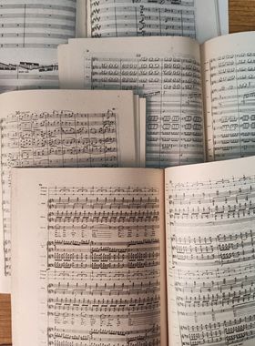 ins复古泛黄音乐书页琴谱乐谱旧美食摄影道具家居装饰摆设摆件