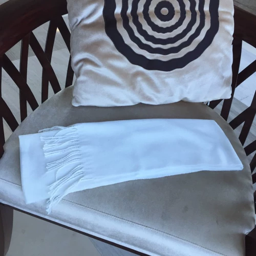 Белый демисезонный утепленный длинный универсальный шарф из искусственного меха, в корейском стиле