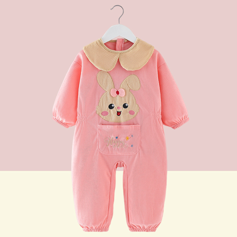 婴儿童罩衣宝宝爬爬服户外爬行服连体外穿防水防脏全身一体秋冬款 - 图2