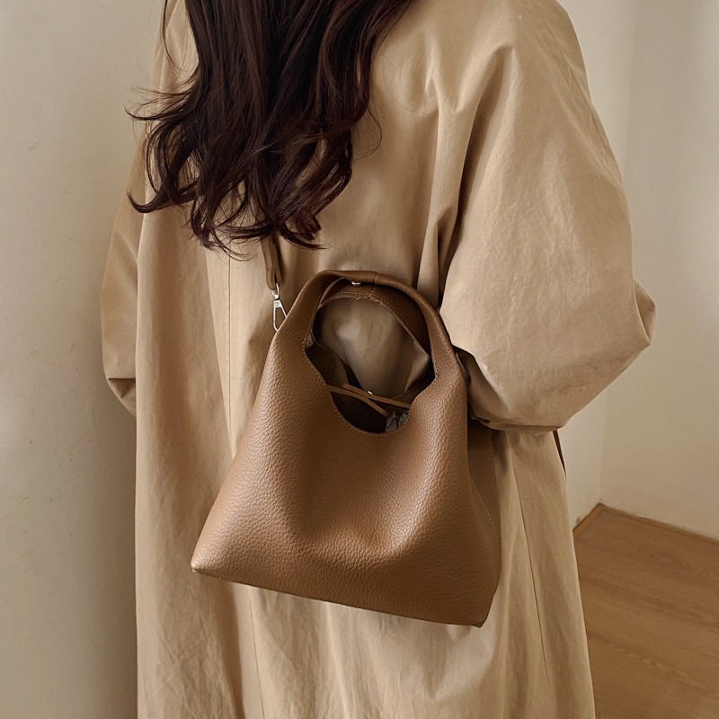 ins复古荔枝纹菜篮子水桶包托特包手提包简约单肩斜挎包子母包女,淘宝优惠券,粉丝福利购,淘宝优惠卷