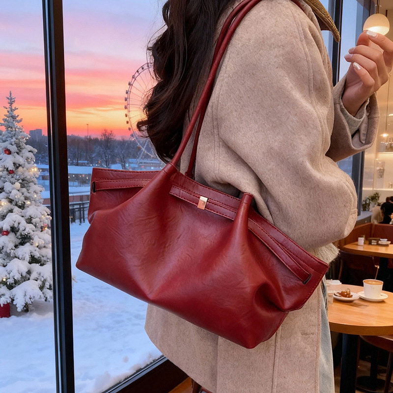 跨境复古大容量托特包包女2026新款韩版时尚通勤百搭单肩斜挎女包,淘宝优惠券,粉丝福利购,淘宝优惠卷