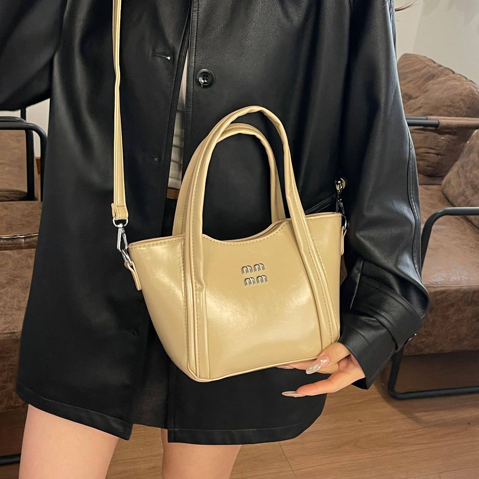 菜篮子水桶包包女式2026新款复古通勤手提包小拎包百搭单肩斜挎包,淘宝优惠券,粉丝福利购,淘宝优惠卷