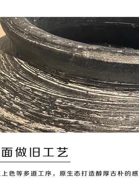 陶瓷花瓶新中式复古粗陶罐