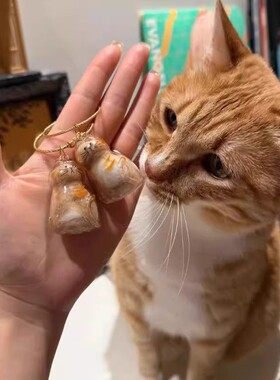 透明猫毛收纳盒吊饰扭蛋猫咪毛发存放胶囊纪念收藏包钥匙扣包挂件