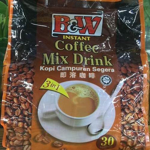 原装购马来西亚进口即溶冲饮B&W健力三合一速溶咖啡600g30小包邮 - 图3