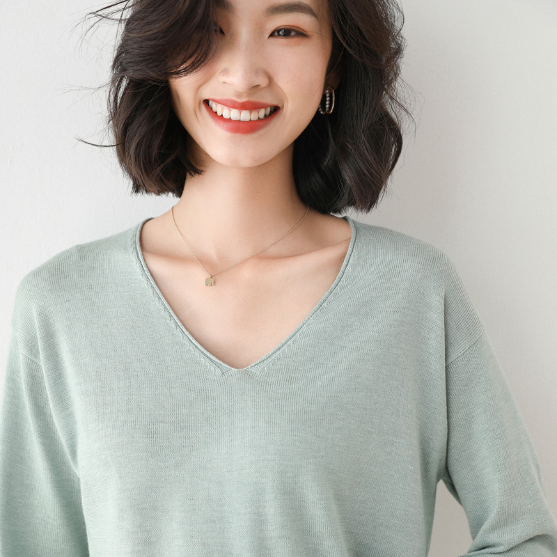 秋冬新款圆领套头毛衣女薄款内搭显瘦洋气毛衫大码长袖上衣打底衫 秋冬新款圆领套头毛衣女薄款内搭显瘦洋气毛衫大码长袖上衣打底衫