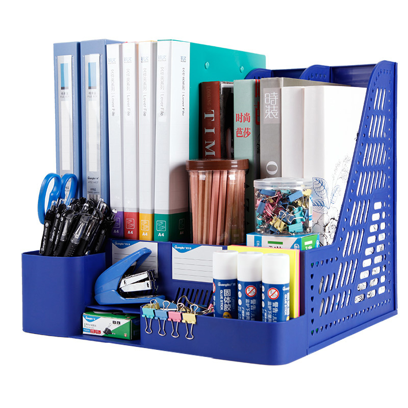文件夹收纳盒 文件架文件筐加厚三四联多功能