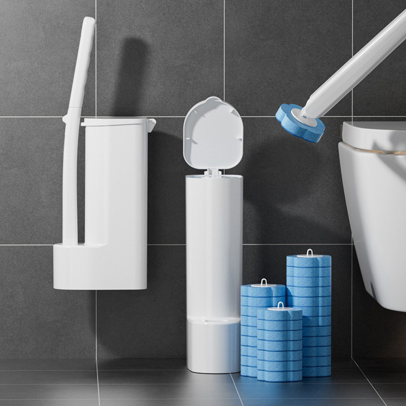 一次性马桶刷家用无死角厕所清洁刷可抛式马桶刷子壁挂落地马桶刷 - 图2