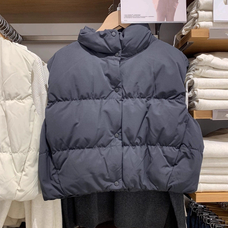 女装羽绒短背心外套夹克马甲2024秋冬新款小个子高级感马夹472014,淘宝优惠券,粉丝福利购,淘宝优惠卷