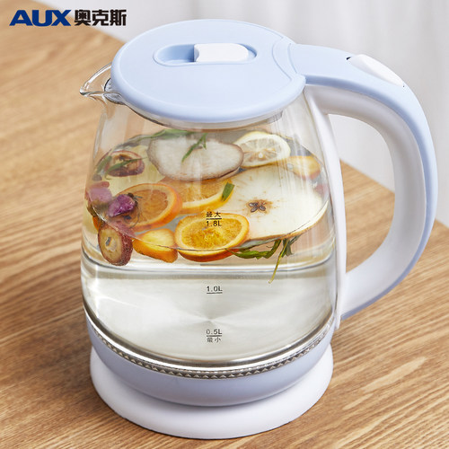 奥克斯电热水壶玻璃烧水壶家用泡茶煲煮水器大容量自动断电开水壶 - 图2