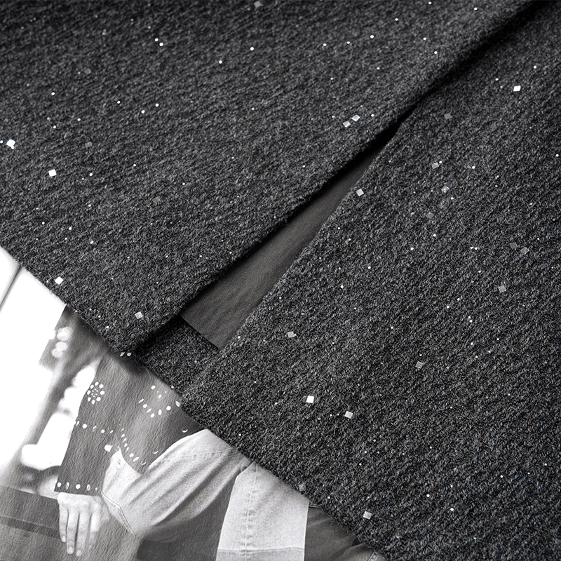 新款秋冬亮片毛呢裙中长款短款A版显瘦星空闪片半身裙气质设计感,淘宝优惠券,粉丝福利购,淘宝优惠卷