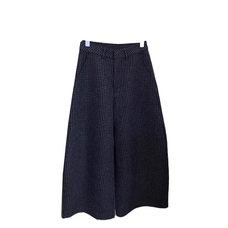 欧货格子阔腿裤女冬季新款大码梨形身材小个子加绒加厚毛呢休闲裤,淘宝优惠券,粉丝福利购,淘宝优惠卷