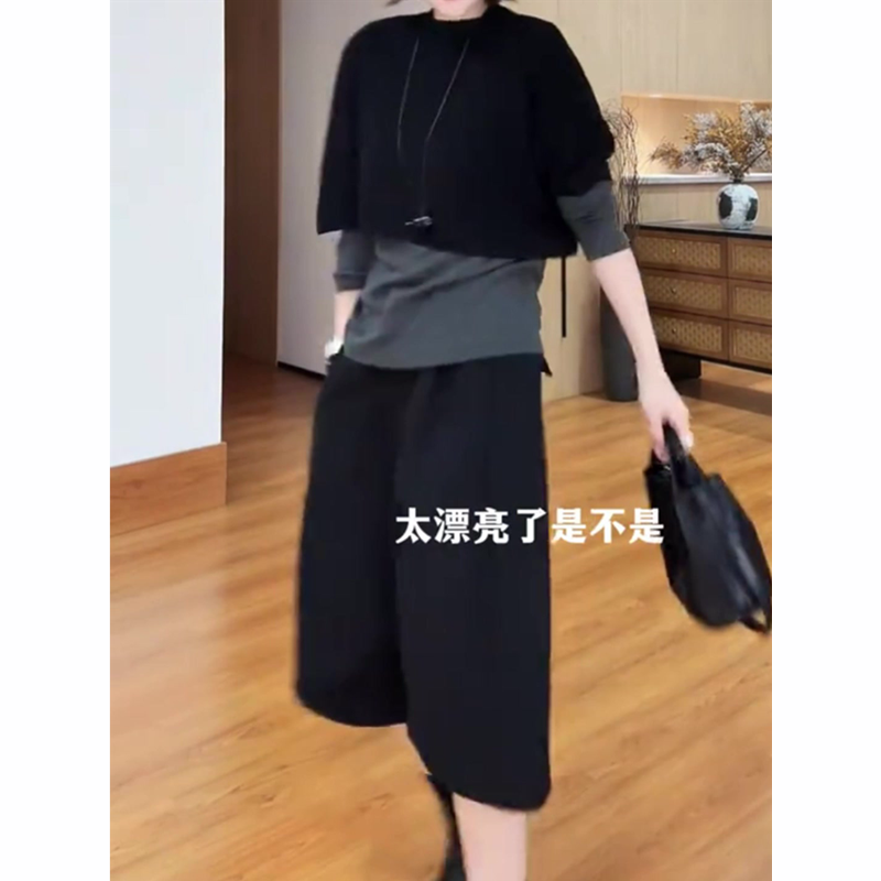 灰色毛呢休闲裤女2025秋季流行新款高腰宽松时尚百搭日常阔腿中裤,淘宝优惠券,粉丝福利购,淘宝优惠卷