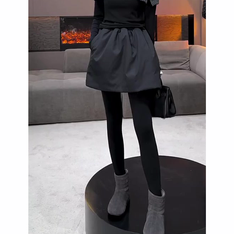 时尚深灰色加厚蓬蓬花苞短裙女2025冬季新款高腰显瘦a字半身裙子,淘宝优惠券,粉丝福利购,淘宝优惠卷