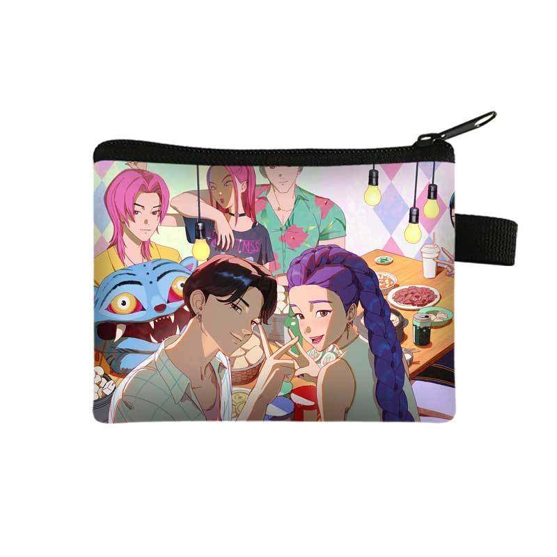 新款2026猎魔女团零钱包卡通二次元双面印花儿童收纳卡片口红小包,淘宝优惠券,粉丝福利购,淘宝优惠卷