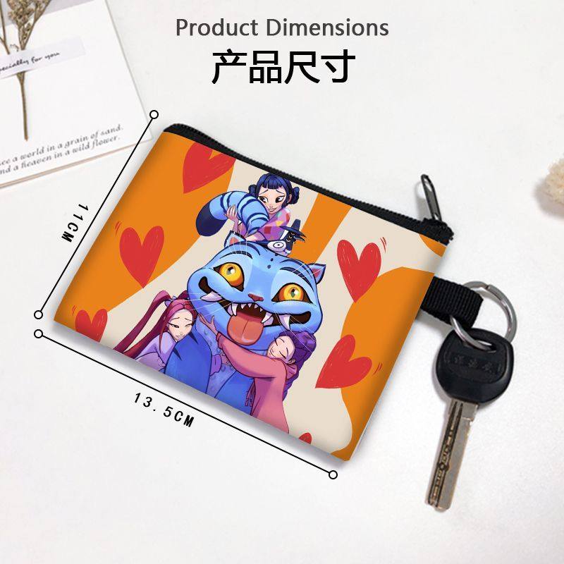 新款2026猎魔女团零钱包卡通二次元双面印花儿童收纳卡片口红小包,淘宝优惠券,粉丝福利购,淘宝优惠卷