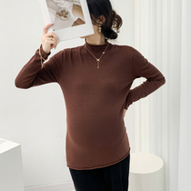 Gestational dress Autumn loaded with undershirt 2023 new fall stitch sweatshirt Inner Lap Jacket Fashion Foreign Qi trendy autumn and winter