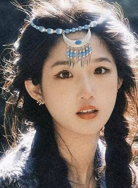 波西米亚风流苏额饰女民族风额头链眉心坠发箍异域藏族时尚配饰