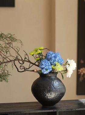 景德镇手工花盆花器家居茶室简约高档摆件Y8120B0
