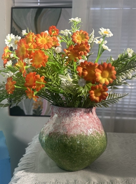 景德镇陶瓷花瓶高级复古田园风创意水培鲜花插花客厅餐桌H0690Y29