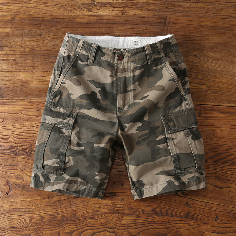 夏季户外迷彩工装短裤男宽松直筒多口袋休闲五分裤重磅青年运动裤,淘宝优惠券,粉丝福利购,淘宝优惠卷