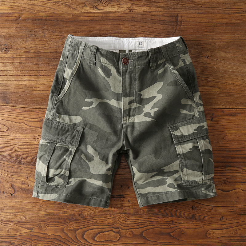 夏季户外迷彩工装短裤男宽松直筒多口袋休闲五分裤重磅青年运动裤,淘宝优惠券,粉丝福利购,淘宝优惠卷