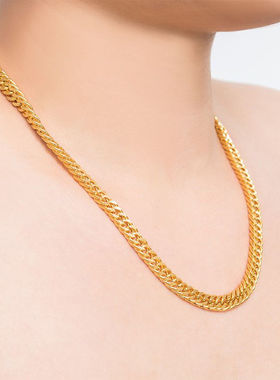 镀18k项链男士男项链马鞭链粗款