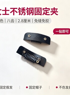 麦芽女生假发夹子2.8CM不锈钢
