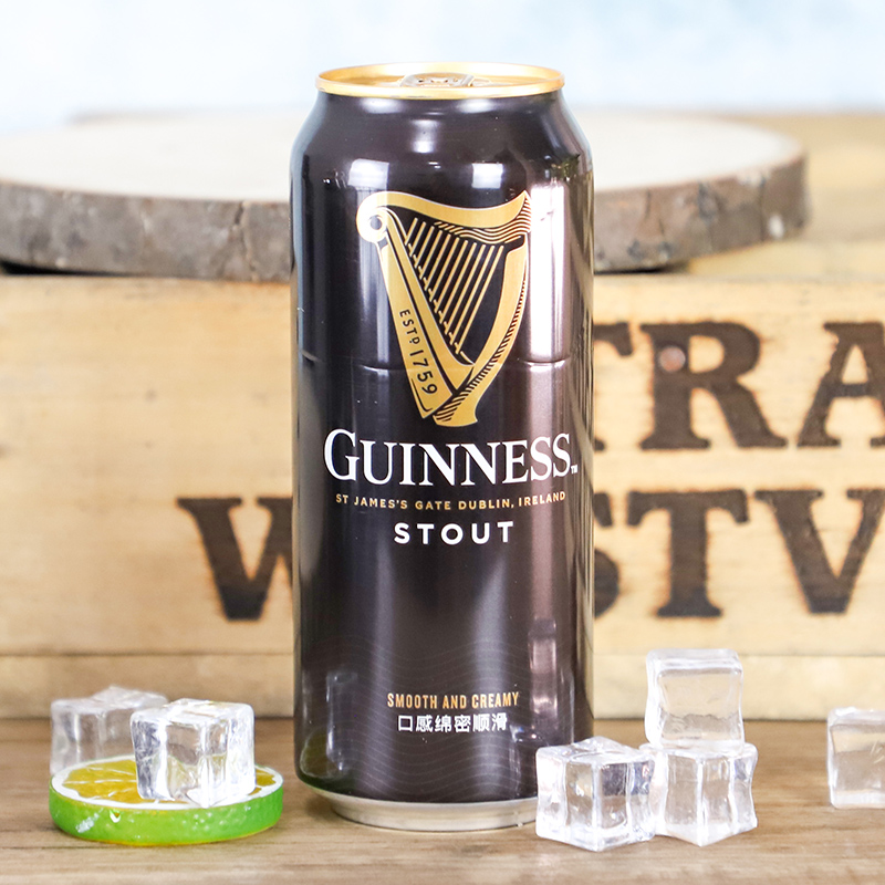 GUINNESS/健力士爱尔兰进口啤酒世涛黑啤440ml听罐装整箱 - 图1