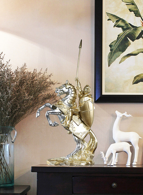 摆设大摆件战马武士新中式客厅