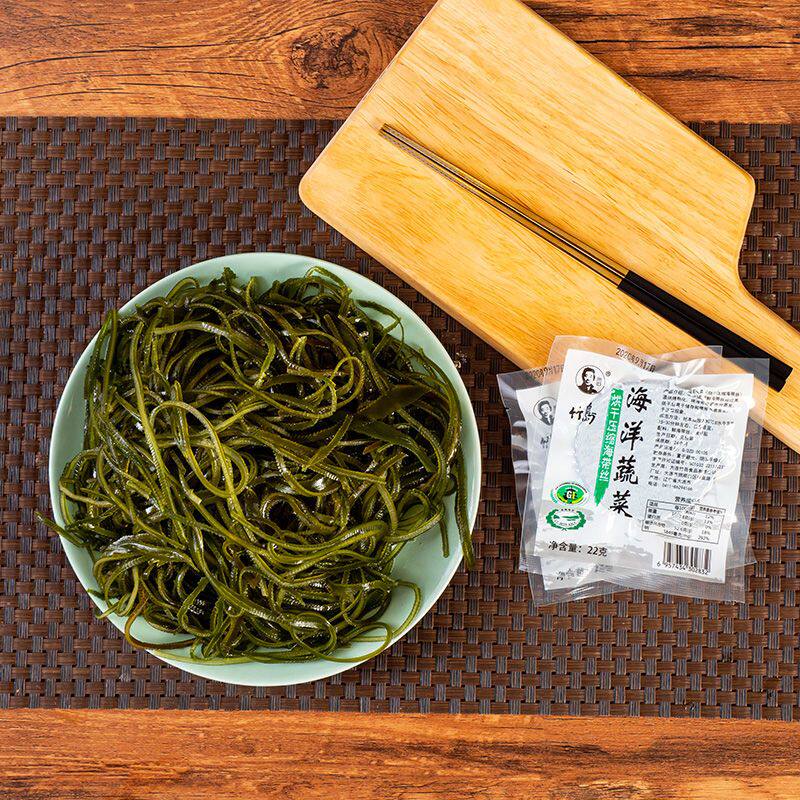 竹岛压缩海带饼淡干即食烘干真空海带丝片水产干货大连特产速食_虎窝淘