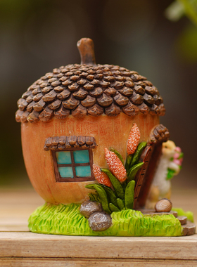 松果房子礼物摆件微景观花盆装饰