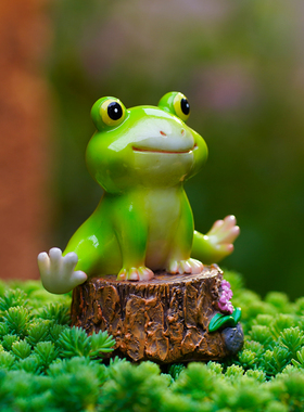 可爱青蛙花园造景摆件