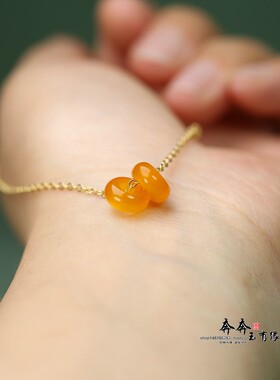 天然玉石黄龙玉路路通算盘珠
