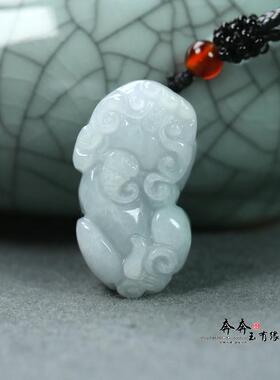 天然翡翠貔貅吊坠男女玉佩缅珠