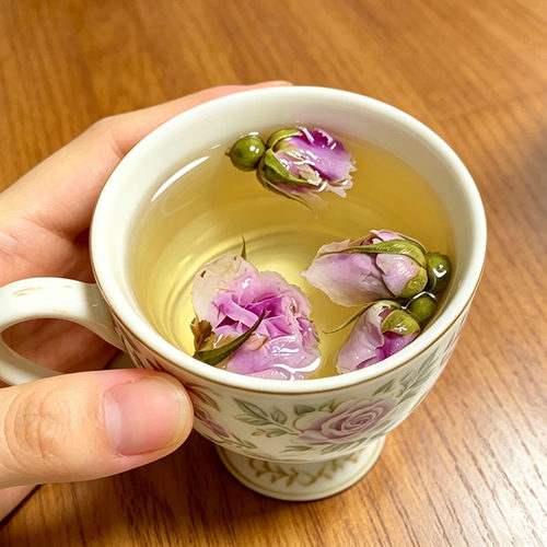 头期精选平阴玫瑰花茶低温无硫平阴干玫瑰花蕾茶泡水喝的重瓣玫瑰 - 图0