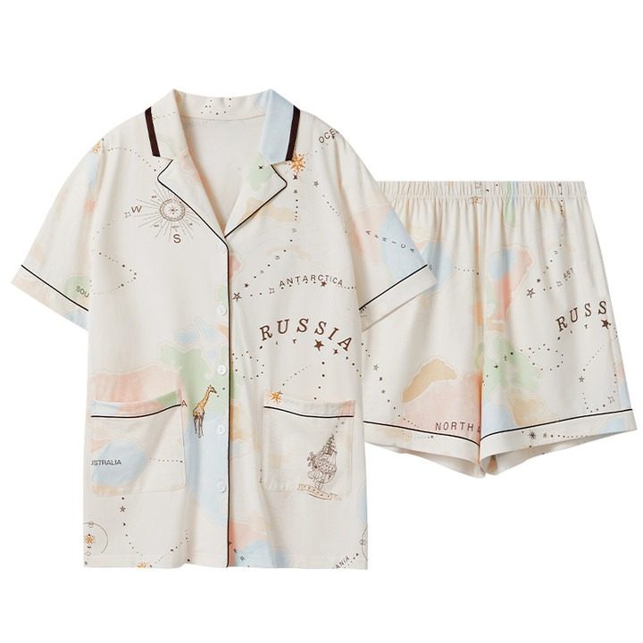 前程纸样女士睡衣短袖短裤家居服套装女装实物样板裁剪图纸622,淘宝优惠券,粉丝福利购,淘宝优惠卷