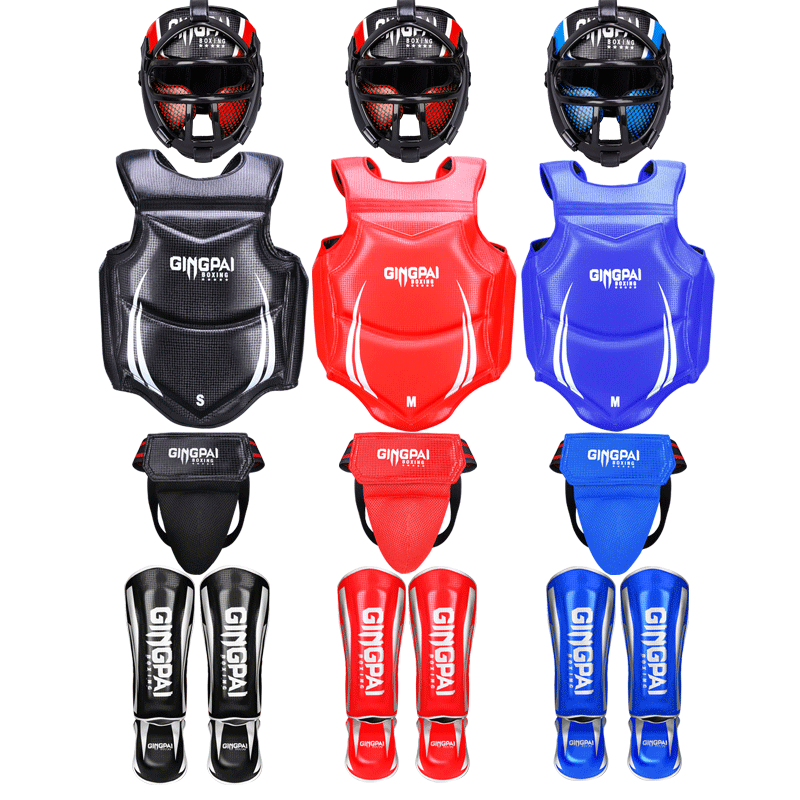 Jingpai Sanda fighting protective gear full set of mask and head protection